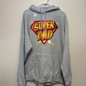 Port and Company Gray Super Dad Hoodie